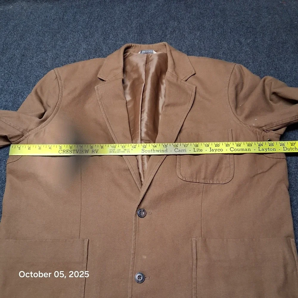 Duluth Trading Co‎ Mens Fire Hose Lightweight Presentation Jacket Size XLT Brown